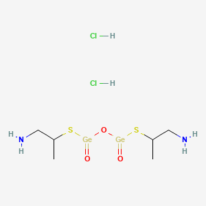 molecular formula C6H18Cl2Ge2N2O3S2 B12737034 2,2'-((1,3-Dioxo-1,3-digermoxanediyl)dithio)bis-1-propanamine dihydrochloride CAS No. 124187-05-9