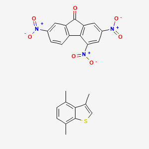 molecular formula C24H17N3O7S B12737064 3,4,7-Trimethyl-1-benzothiophene;2,4,7-trinitrofluoren-9-one CAS No. 1108-42-5