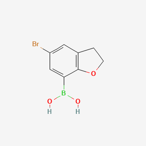 B1273707 5-Bromo-2,3-dihydrobenzo[b]furan-7-boronic Acid CAS No. 690632-72-5