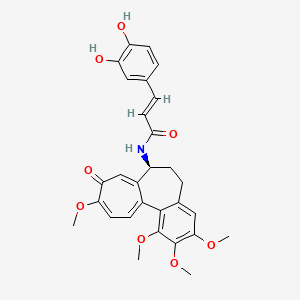 molecular formula C29H29NO8 B12737084 N-Caffeoyl-N-deacetylcolchicine CAS No. 134568-34-6