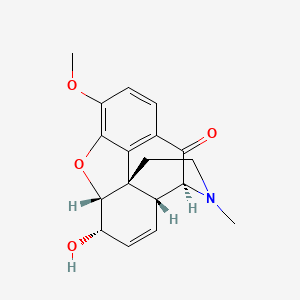 molecular formula C18H19NO4 B12737156 (4S,4aR,7S,7aR,12bS)-7-hydroxy-9-methoxy-3-methyl-1,2,4,4a,7,7a-hexahydro-4,12-methanobenzofuro[3,2-e]isoquinolin-13-one CAS No. 96562-82-2