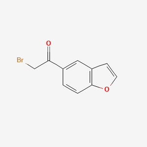 molecular formula C10H7BrO2 B1273718 1-(1-苯并呋喃-5-基)-2-溴-1-乙酮 CAS No. 844891-02-7