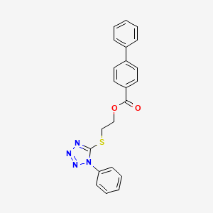 2-((1-Phenyl-1H-tetrazol-5-yl)thio)ethyl (1,1'-biphenyl)-4-carboxylate