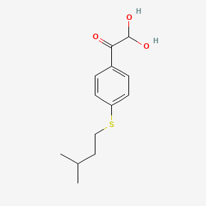 Ethanone, 2,2-dihydroxy-1-(4-((3-methylbutyl)thio)phenyl)-