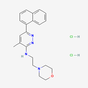 4-Morpholineethanamine, N-(4-methyl-6-(1-naphthalenyl)-3-pyridazinyl)-, dihydrochloride