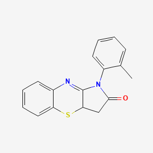 1-(2-Methylphenyl)-3,3a-dihydropyrrolo(3,2-b)(1,4)benzothiazin-2(1H)-one