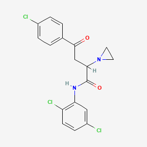 alpha-(2-(4-Chlorophenyl)-2-oxoethyl)-N-(2,5-dichlorophenyl)-1-aziridineacetamide