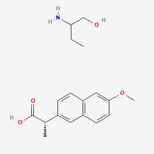 molecular formula C18H25NO4 B12737313 Naproxen aminobutanol CAS No. 94110-00-6