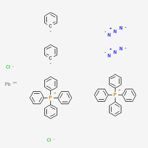 molecular formula C60H50Cl2N6P2Pb-4 B12737321 Tetraphenylphosphonium diazidodichlorodiphenylplumbate(2-) (2:1) CAS No. 158882-76-9