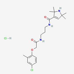 1H-Pyrrole-3-carboxamide, 2,5-dihydro-N-(3-(((4-chloro-2-methylphenoxy)acetyl)amino)propyl)-2,2,5,5-tetramethyl-, monohydrochloride