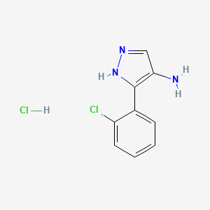 1H-Pyrazol-4-amine, 3-(2-chlorophenyl)-, monohydrochloride