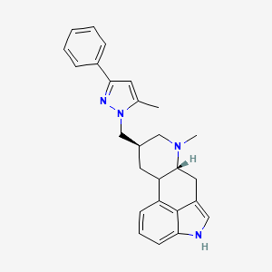 6-Methyl-8-((5-methyl-3-phenyl-1H-pyrazol-1-yl)methyl)ergoline (8-beta)-