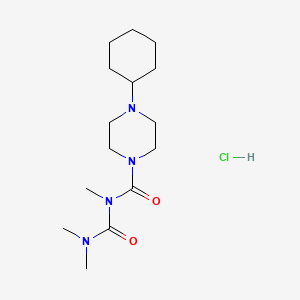 1-Piperazinecarboxamide, 4-cyclohexyl-N-((dimethylamino)carbonyl)-N-methyl-, monohydrochloride