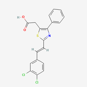 2-(2-(3,4-Dichlorophenyl)ethenyl)-4-phenyl-5-thiazoleacetic acid