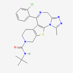 N-tert-butyl-9-(2-chlorophenyl)-3-methyl-17-thia-2,4,5,8,14-pentazatetracyclo[8.7.0.02,6.011,16]heptadeca-1(10),3,5,8,11(16)-pentaene-14-carboxamide