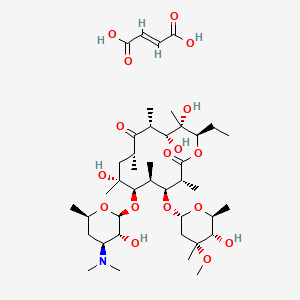 molecular formula C41H71NO17 B12737463 Oxacyclotetradecane, erythromycin deriv. CAS No. 144331-28-2