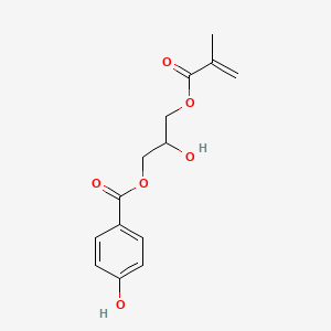 Benzoic acid, 4-hydroxy-, 2-hydroxy-3-((2-methyl-1-oxo-2-propenyl)oxy)propyl ester