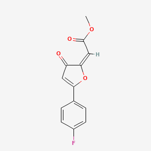 Methyl (5-(4-fluorophenyl)-3-oxo-2(3H)-furanylidene)acetate