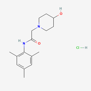 1-Piperidineacetamide, 4-hydroxy-N-(2,4,6-trimethylphenyl)-, monohydrochloride