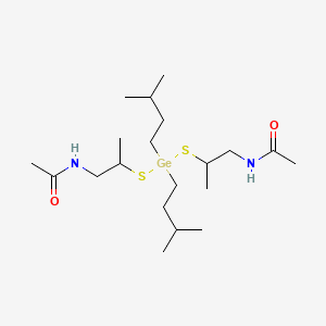 N,N'-((Bis(3-methylbutyl)germanylene)bis(thio(2-methyl-2,1-ethanediyl))bisacetamide)