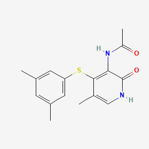 Acetamide, N-(4-((3,5-dimethylphenyl)thio)-1,2-dihydro-5-methyl-2-oxo-3-pyridinyl)-