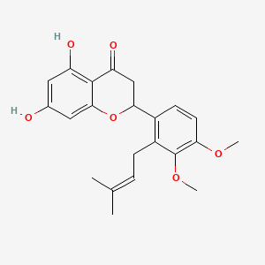 5,7-Dihydroxy-8-(3-methyl-but-2-enyl)-2-phenyl-1-benzopyran-4-one