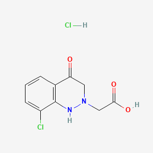 2(1H)-Cinnolineacetic acid, 3,4-dihydro-8-chloro-4-oxo-, monohydrochloride