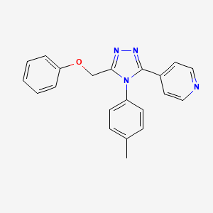 Pyridine, 4-(4-(4-methylphenyl)-5-(phenoxymethyl)-4H-1,2,4-triazol-3-yl)-