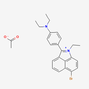 6-Bromo-2-(4-(diethylamino)phenyl)-1-ethylbenz(cd)indolium acetate