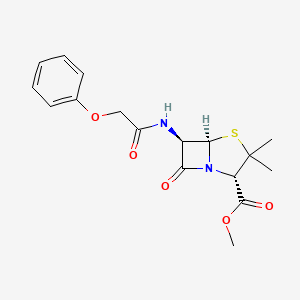 4-Thia-1-azabicyclo(3.2.0)heptane-2-carboxylic acid, 3,3-dimethyl-7-oxo-6-(phenoxyacetamido)-, methyl ester