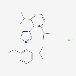 molecular formula C27H39ClN2 B1273781 1,3-Bis(2,6-diisopropylphenyl)-4,5-dihydro-1H-imidazol-3-ium chloride CAS No. 258278-25-0