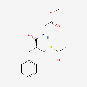 Glycine, N-(2-((acetylthio)methyl)-1-oxo-3-phenylpropyl)-, methyl ester, (S)-