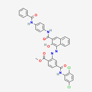 Methyl 2-((3-(((4-(benzoylamino)phenyl)amino)carbonyl)-2-hydroxy-1-naphthyl)azo)-4-(((2,5-dichlorophenyl)amino)carbonyl)benzoate