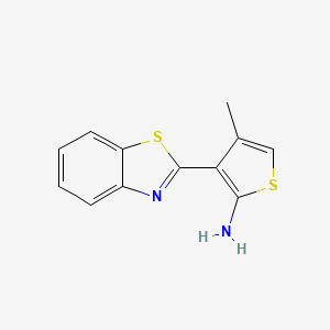 molecular formula C12H10N2S2 B1273791 3-(1,3-Benzothiazol-2-yl)-4-methylthiophen-2-amine CAS No. 232941-00-3