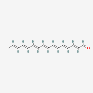 2,4,6,8,10,12,14-Hexadecaheptaenal, (2E,4E,6E,8E,10E,12E,14E)-