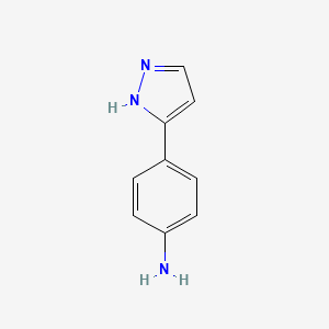 molecular formula C9H9N3 B1273793 3-(4-Aminophenyl)pyrazole CAS No. 89260-45-7
