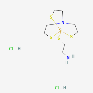 Ethanamine, 2-(2,8,9-trithia-5-aza-1-silabicyclo(3.3.3)undec-1-ylthio)-, dihydrochloride