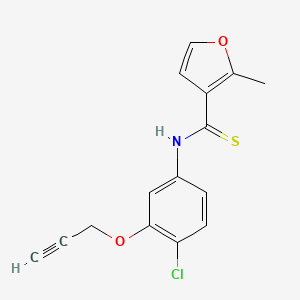 3-Furancarbothioamide, N-(4-chloro-3-(2-propynyloxy)phenyl)-2-methyl-