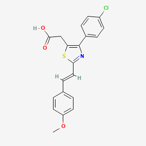 4-(4-Chlorophenyl)-2-(2-(4-methoxyphenyl)ethenyl)-5-thiazoleacetic acid