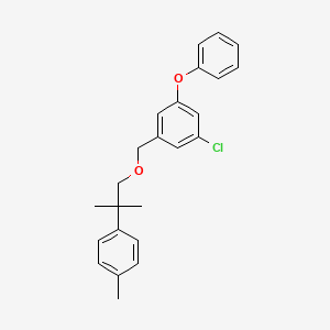 molecular formula C24H25ClO2 B12738000 Benzene, 1-chloro-3-((2-(4-methylphenyl)-2-methylpropoxy)methyl)-5-phenoxy- CAS No. 83493-21-4