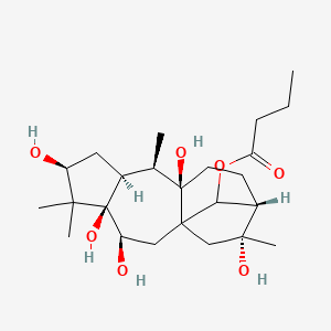 [(3S,4R,6S,8S,9R,10R,13S,14R)-3,4,6,10,14-pentahydroxy-5,5,9,14-tetramethyl-16-tetracyclo[11.2.1.01,10.04,8]hexadecanyl] butanoate