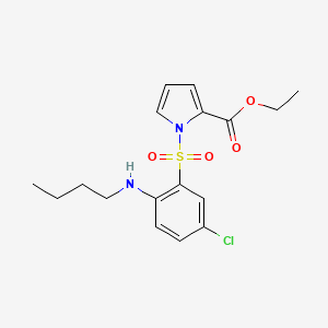 1H-Pyrrole-2-carboxylic acid, 1-((2-(butylamino)-5-chlorophenyl)sulfonyl)-, ethyl ester