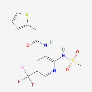 2-Thiopheneacetamide, N-(2-((methylsulfonyl)amino)-5-(trifluoromethyl)-3-pyridinyl)-