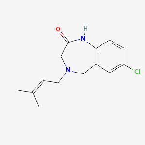 2H-1,4-Benzodiazepin-2-one, 7-chloro-1,3,4,5-tetrahydro-4-(3-methyl-2-butenyl)-