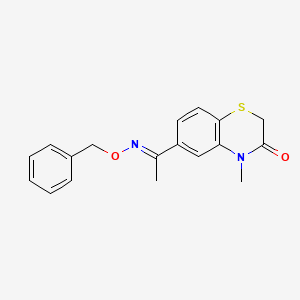 4-Methyl-6-(1-((phenylmethoxy)imino)ethyl)-2H-1,4-benzothiazin-3(4H)-one