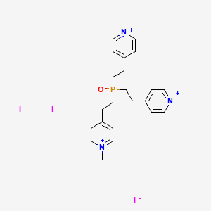 molecular formula C24H33I3N3OP B12738070 4,4',4''-(Phosphinylidynetri-2,1-ethanediyl)tris(1-methylpyridinium) triiodide CAS No. 172421-41-9