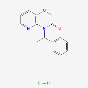 molecular formula C15H15ClN2O2 B12738080 4-(1-Phenylethyl)-2H-pyrido(3,2-b)-1,4-oxazin-3(4H)-one monohydrochloride CAS No. 88799-48-8