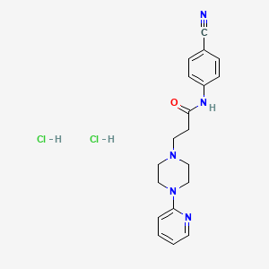 1-Piperazinepropanamide, N-(4-cyanophenyl)-4-(2-pyridinyl)-, dihydrochloride