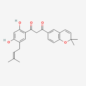 molecular formula C25H26O5 B12738090 Glycyrdione B CAS No. 142542-84-5