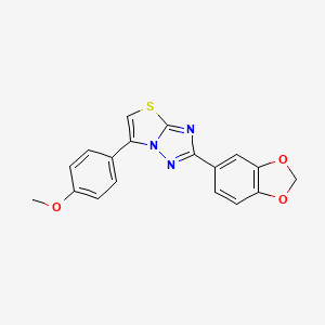 3-(1,3-Benzodioxol-5-yl)-6-(4-methoxyphenyl)thiazolo(3,2-b)(1,2,4)triazole